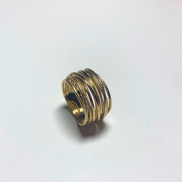 Gabriel and Co.  14K Yellow Gold Crisscross Twisted Rope Ring - Picture 9 of 11